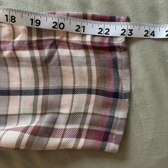 American Rag Purple Plaid Blouse with Crochet Accents - Picture 11 of 11